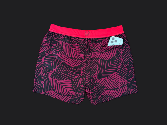 Red Floral Crabb's - Apex Men's 5" Inseam Short