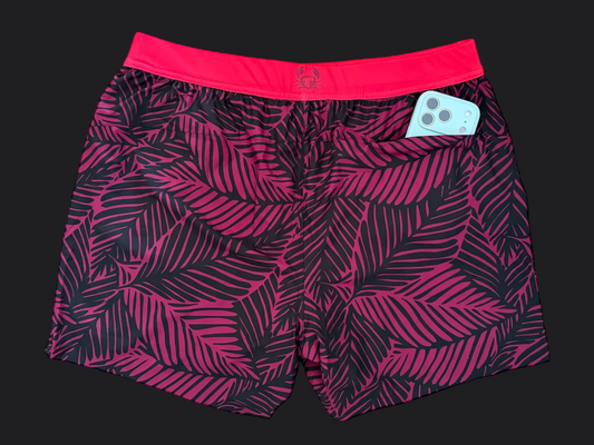 Red Floral Crabb's - Apex Men's 5" Inseam Short