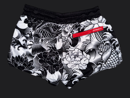 Black & White Koi 3" Women's Short