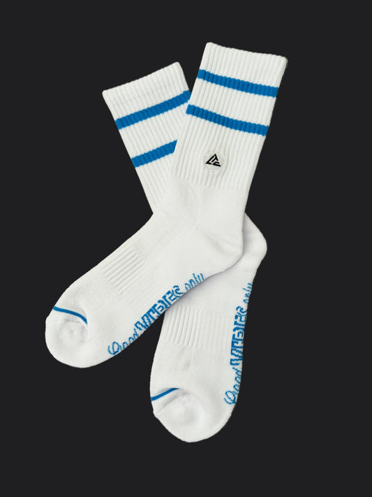 Blue Stripes - Performance Crew Socks