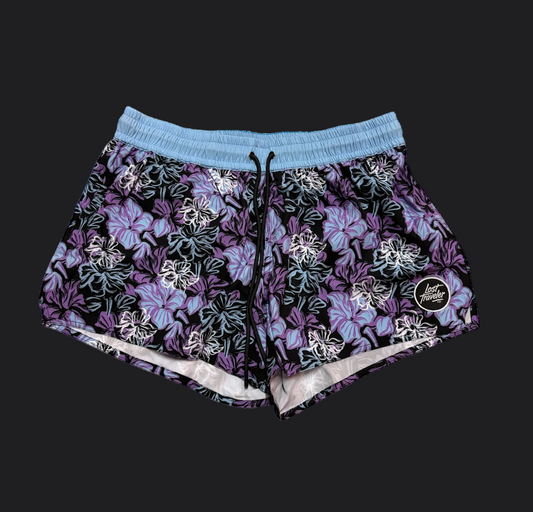 Purple Floral 3" Women's Short