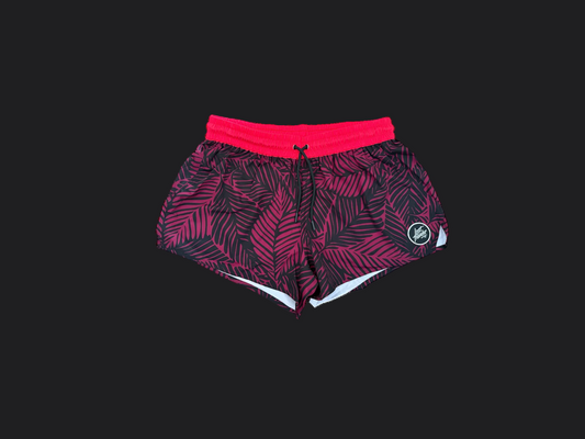 Red Floral Crabb's - Women's 3" Inseam Short