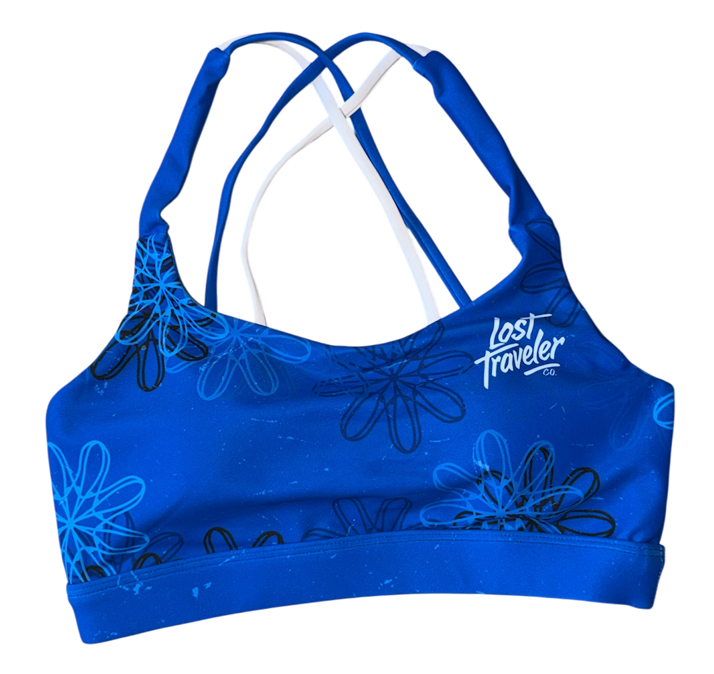 Floral Cobalt Sports Bra