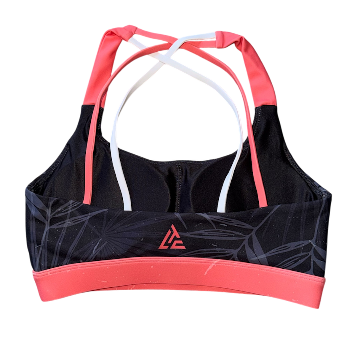 Coral Palm Sports Bra