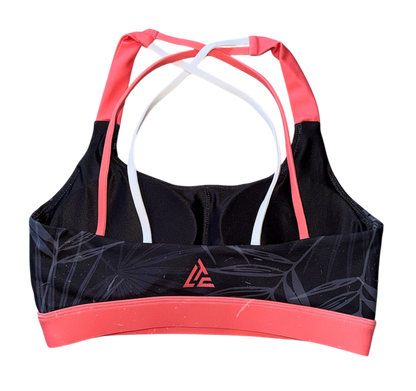 Coral Palm Sports Bra