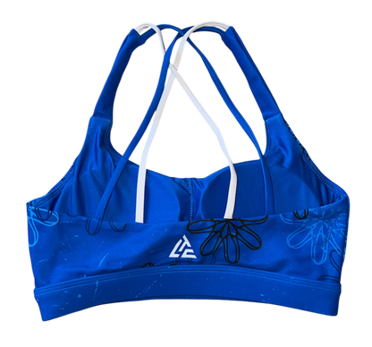 Floral Cobalt Sports Bra