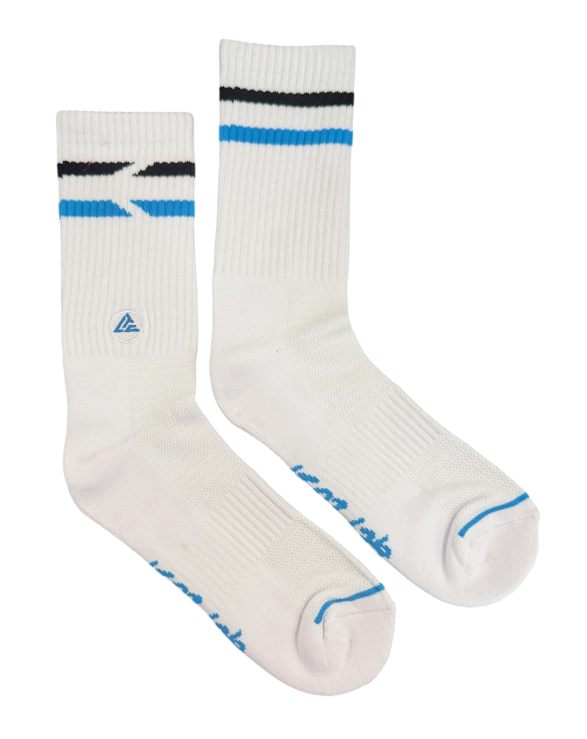 Blue Black Stripes - Performance Crew Socks