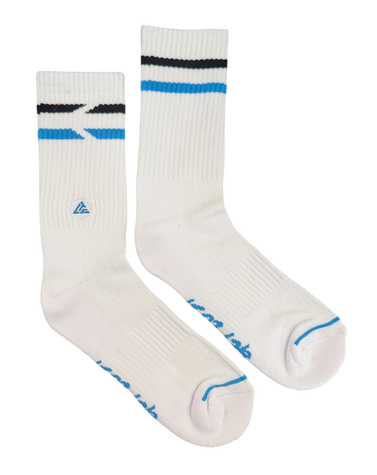 Blue Black Stripes - Performance Crew Socks