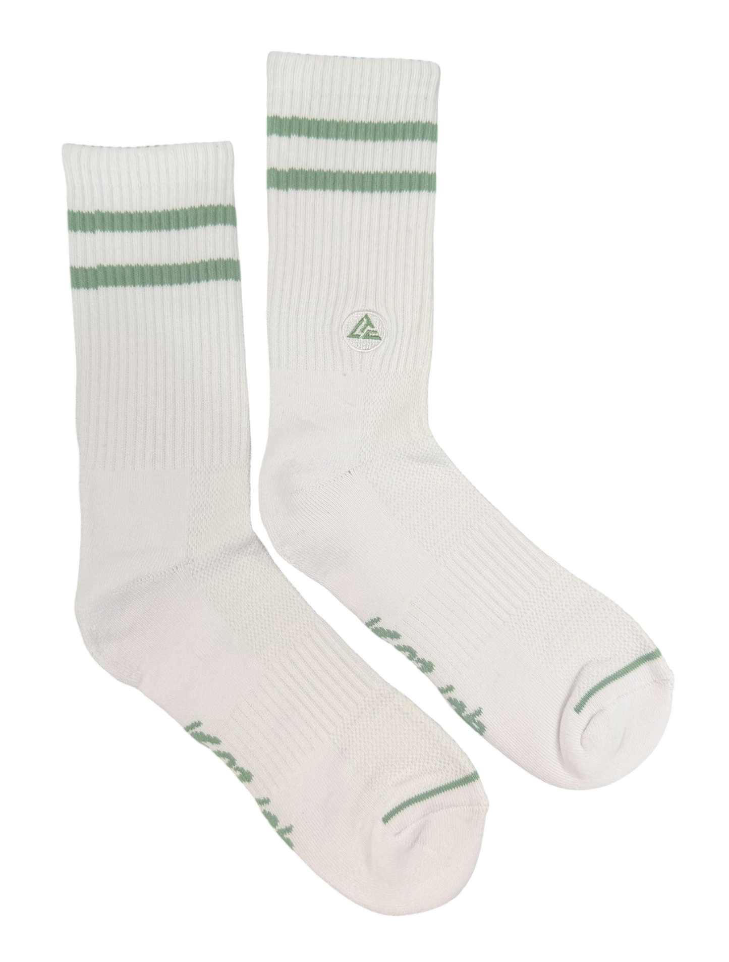 Light Green Stripes - Performance Crew Socks